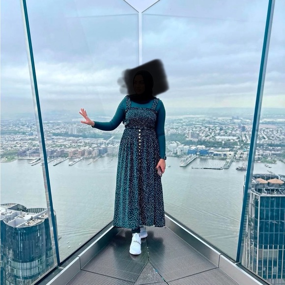 VCAY Ruffle Trim Shirred Polka Dot Tank Top & Split Hem Skirt - 3 piece set - Picture 9 of 9